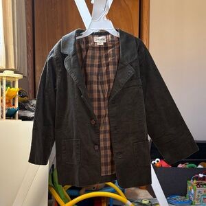 H&M Kids Corduroy Blazer - Dark Olive
